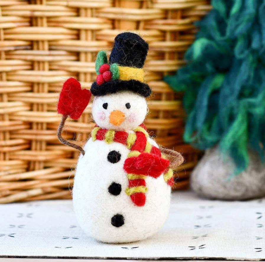 Jack Frostee Handmade Snowman with Tophat
