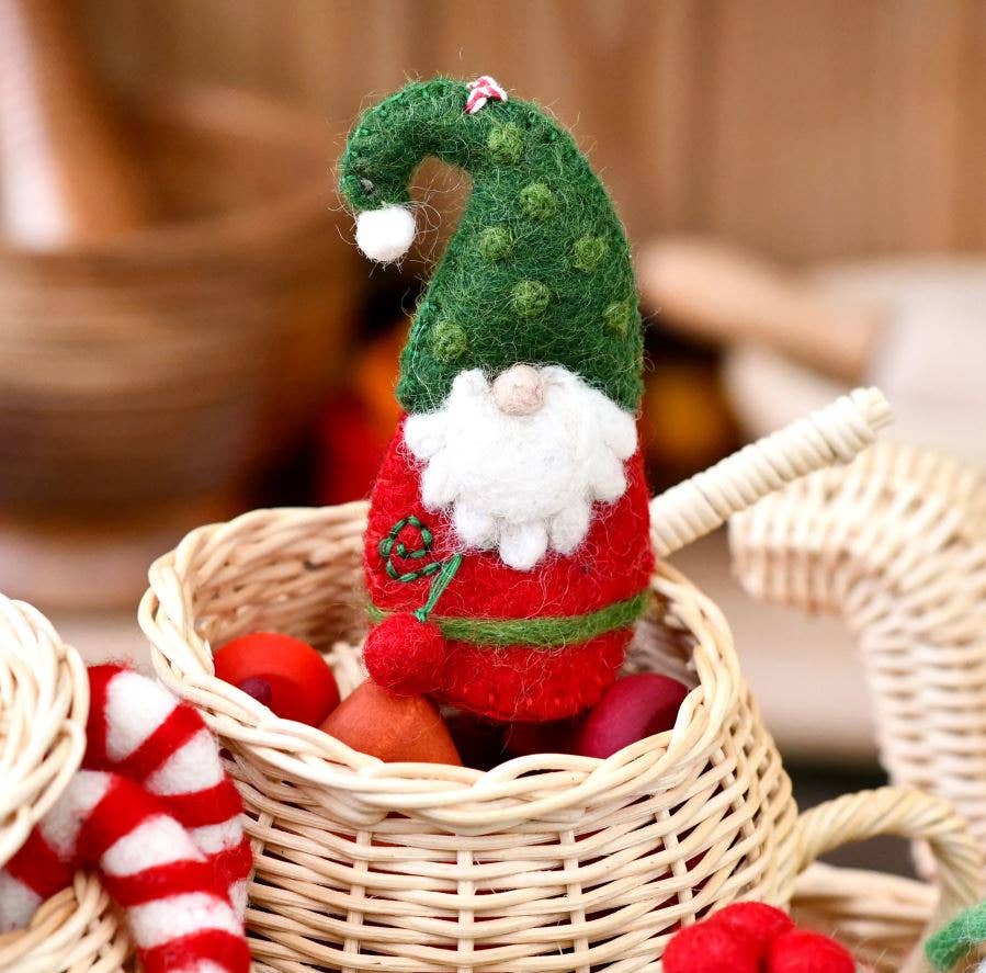 Happy Santa Claus Decoration and Felt Finger Puppet