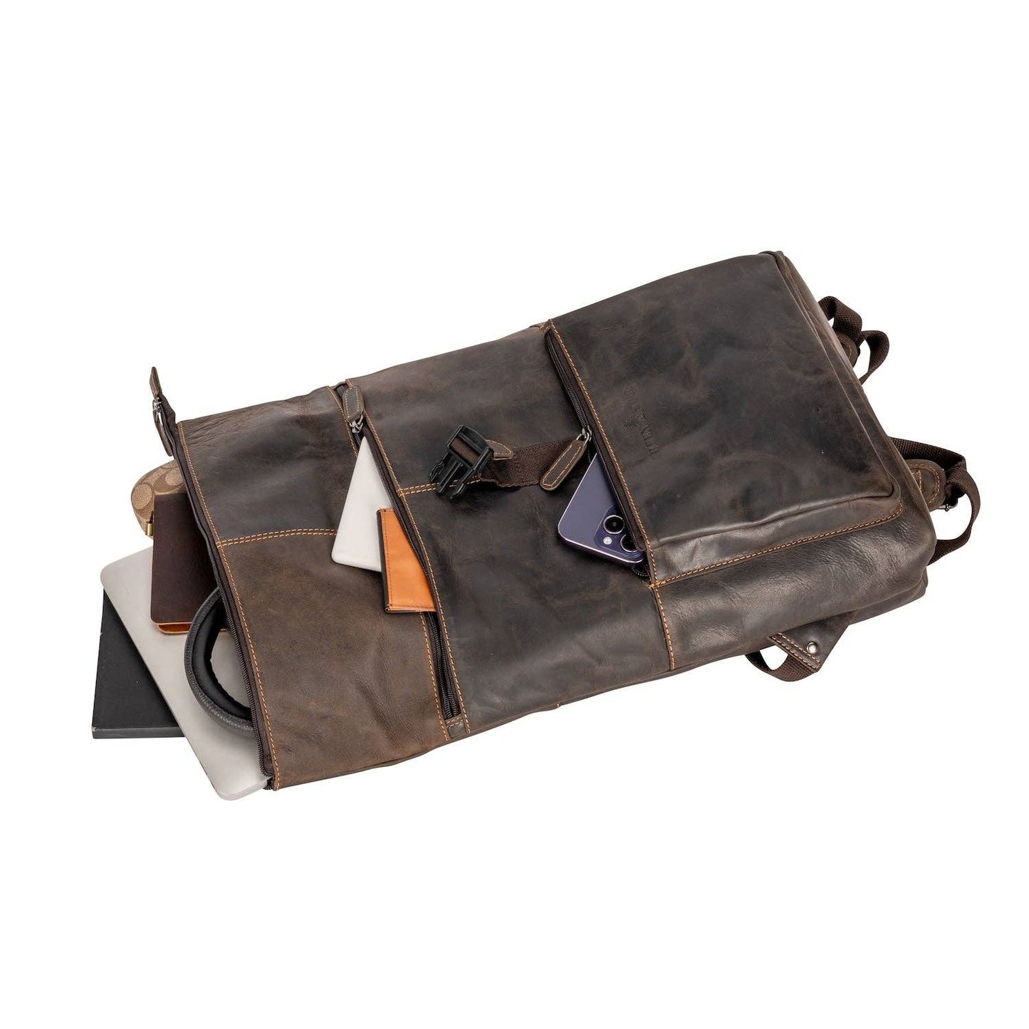 Leather Backpack Oscar - Brown