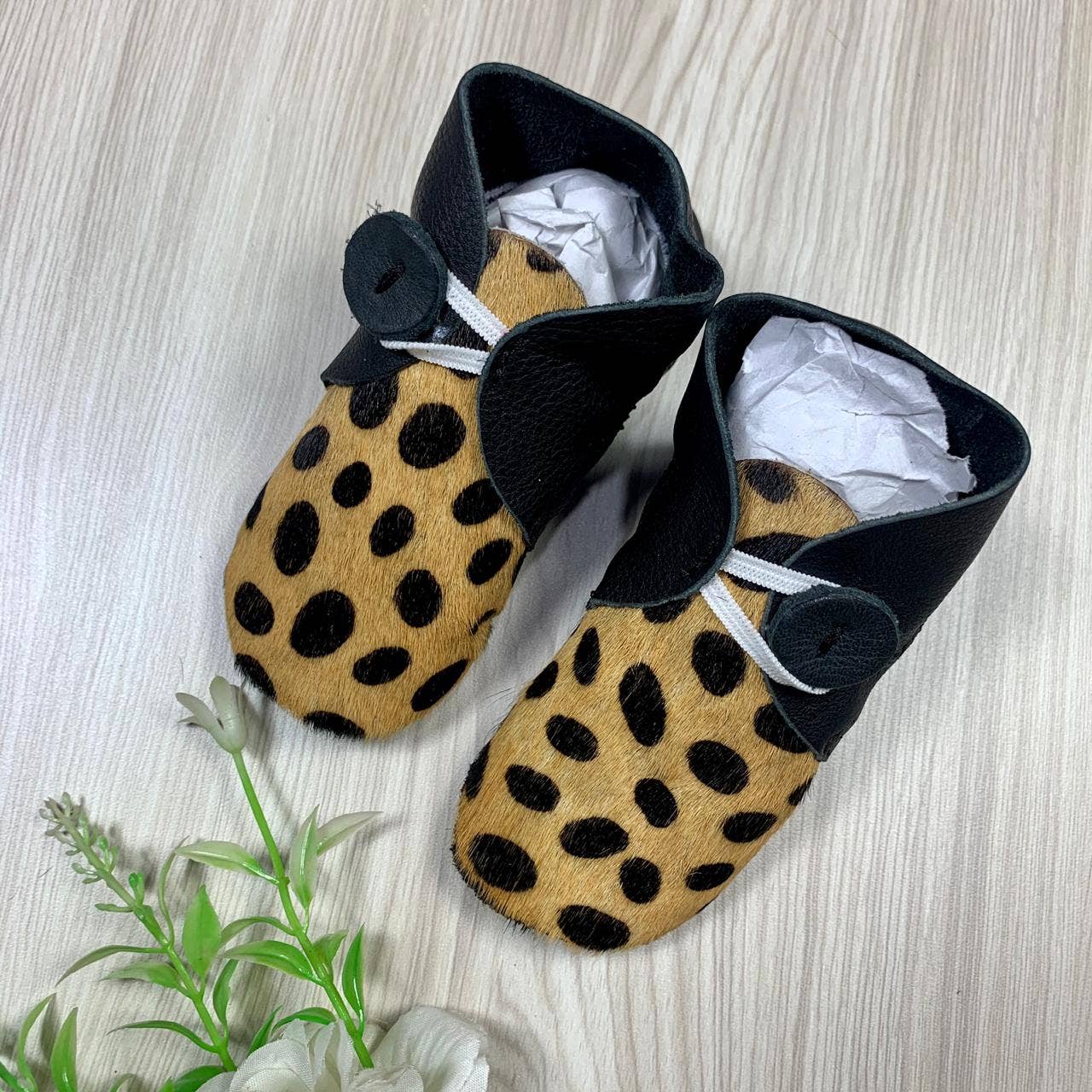 Hairon Baby Booties Cowhide Footwear