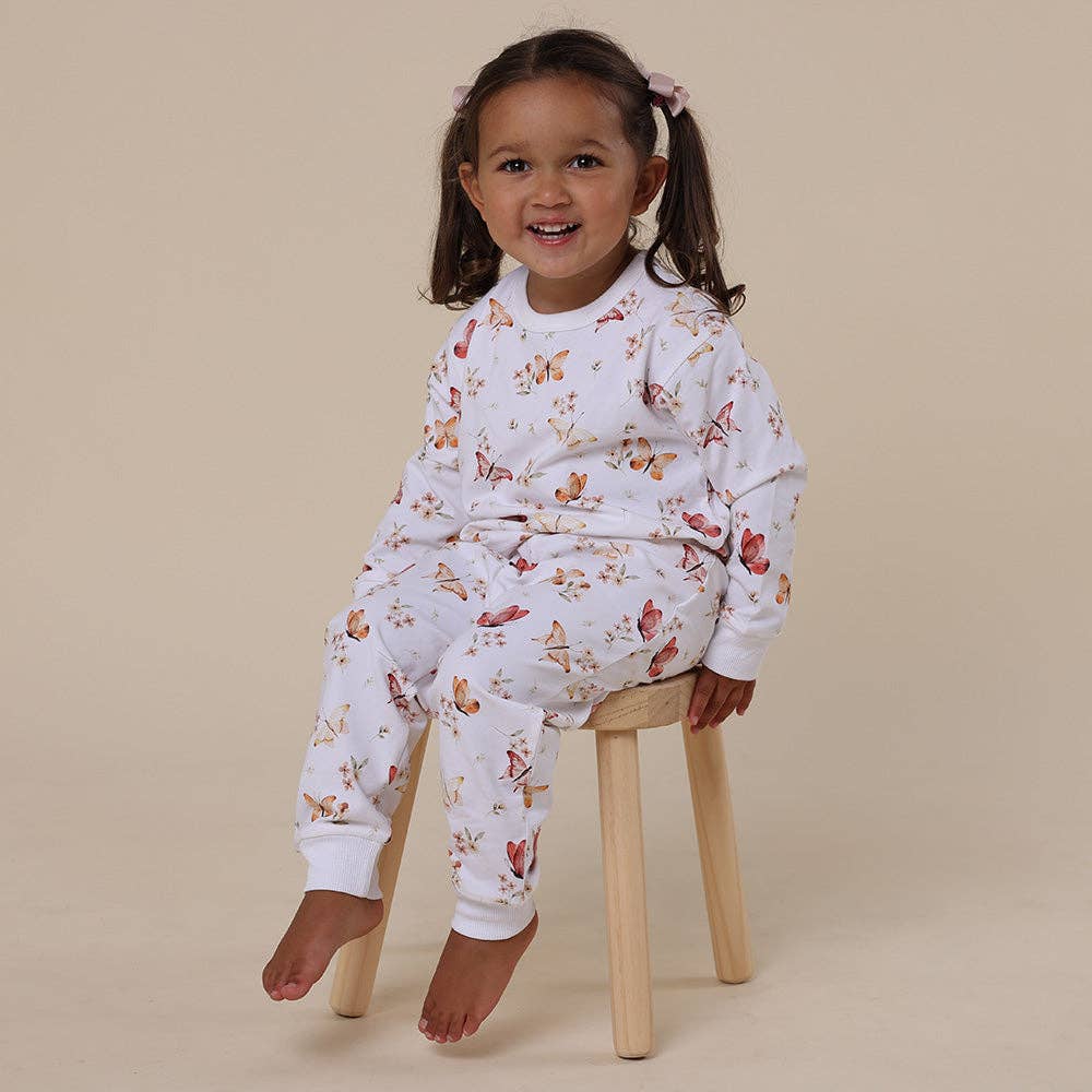 Butterfly Organic Kids Long Sleeve PJ Set