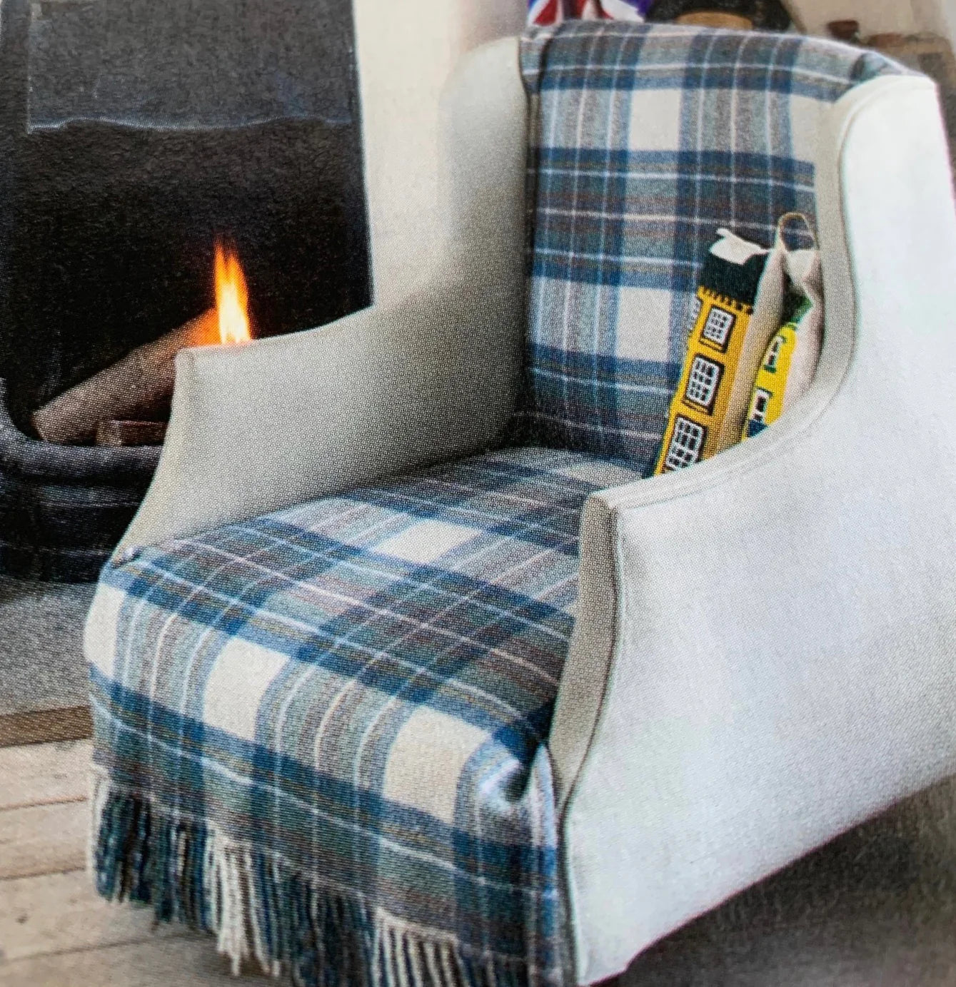 Exquisite Wool Merino Pure NZ Throw - Muted Royal Stewart