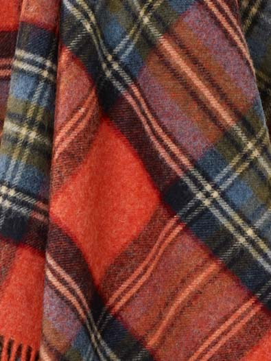Exquisite Wool Merino Pure NZ Throw - Bramble Plaid