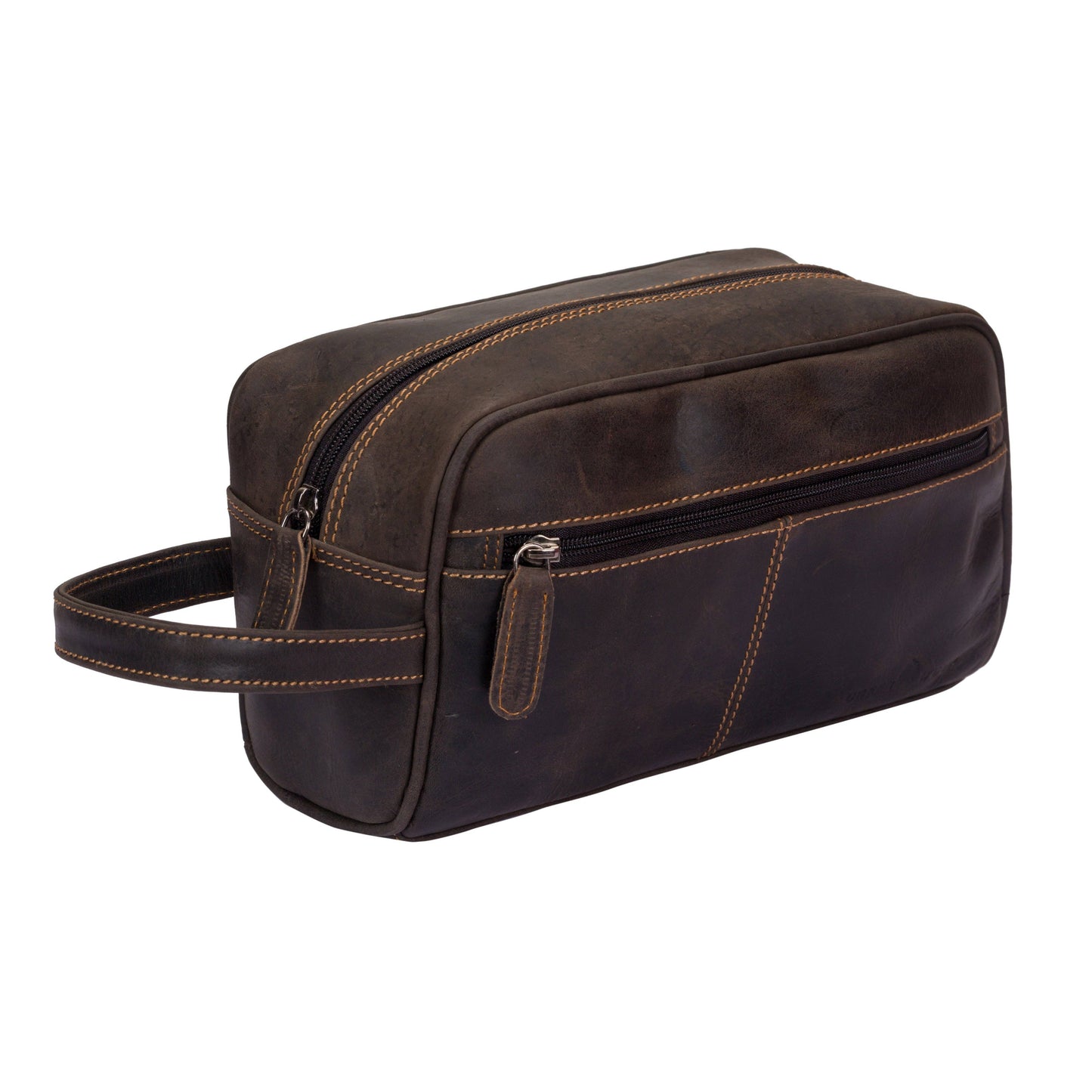 Leather Toiletry Bag Brown - Geelong