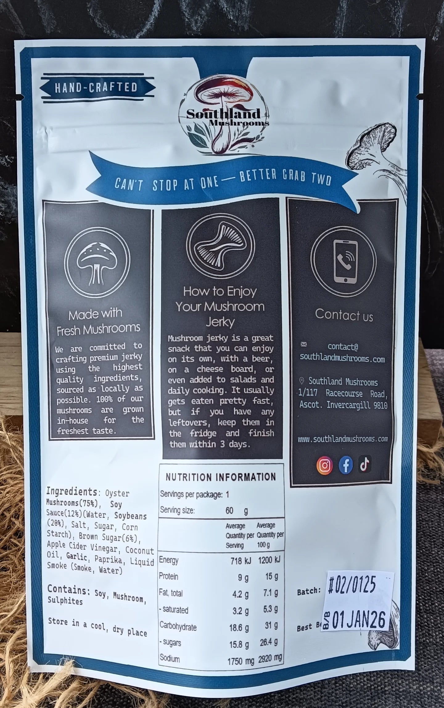 Southland Mushrooms - Mushroom Jerky