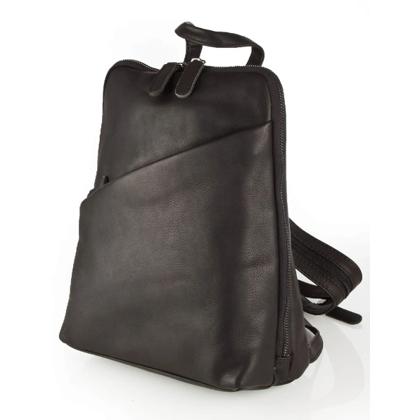 Leather Women's Backpack Claire - Black GW658816BLK
