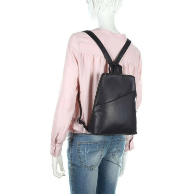 Leather Women's Backpack Claire - Black GW658816BLK