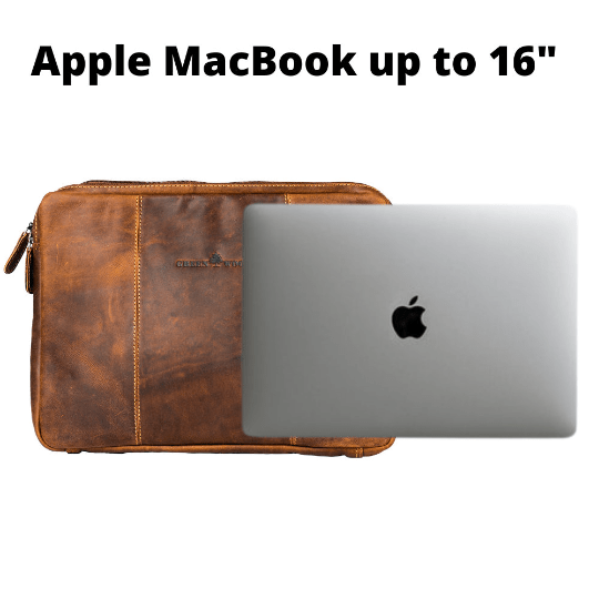 Leather Laptop Cases/Sleeve - MacBook Pro/Air 13 / 15 / 16 inch sleeve - Sandel