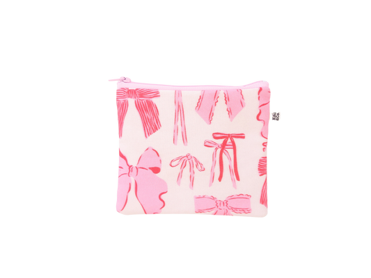Mini Zipper - Red/Pink Bows