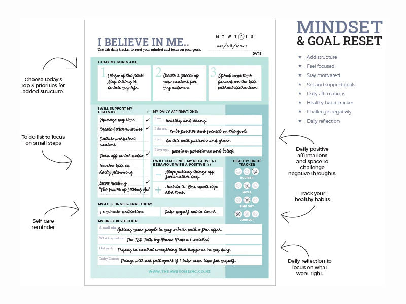 Mindset & Goal Notepad