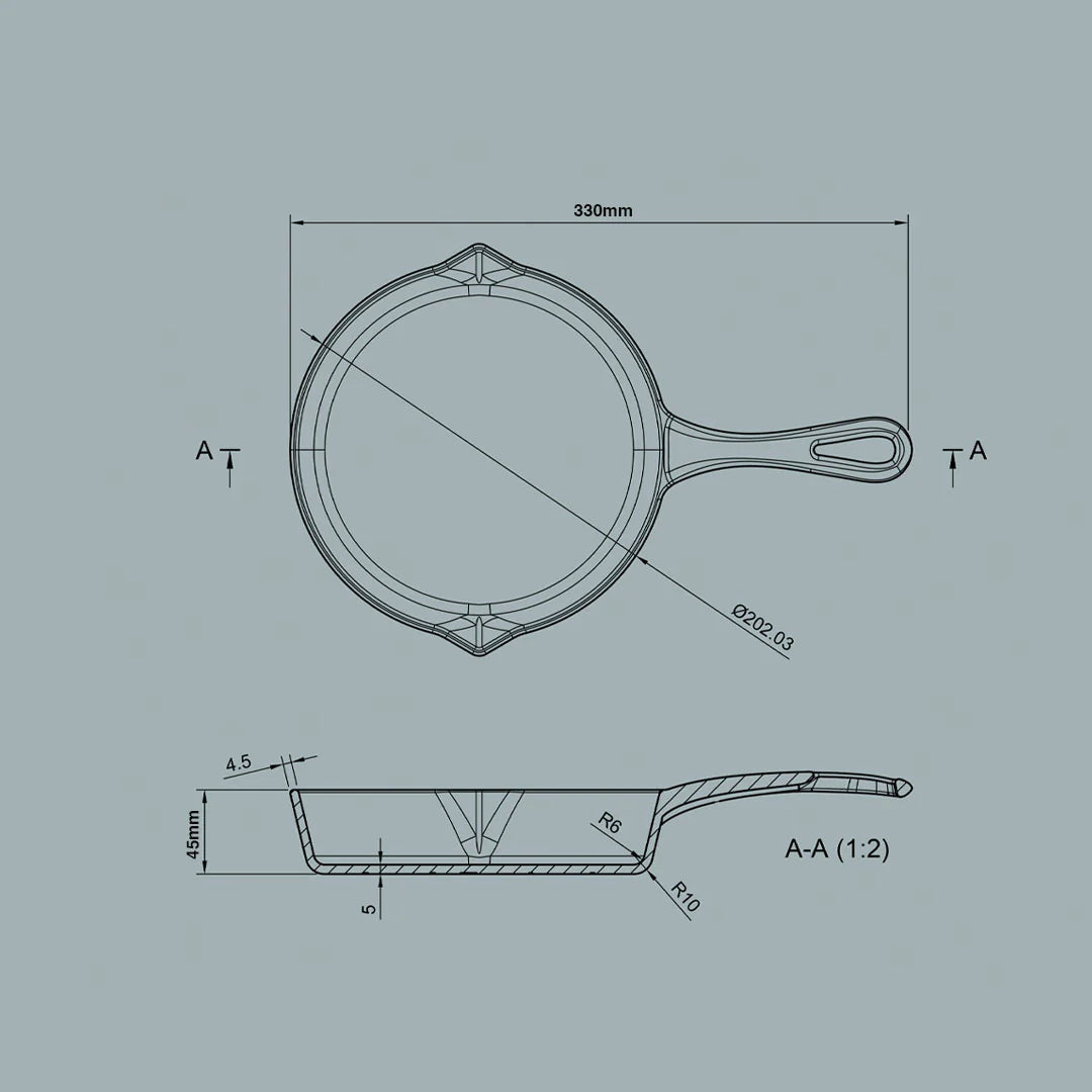 20cm Olive Leaf Satin Enamel Lil Legacy Pan