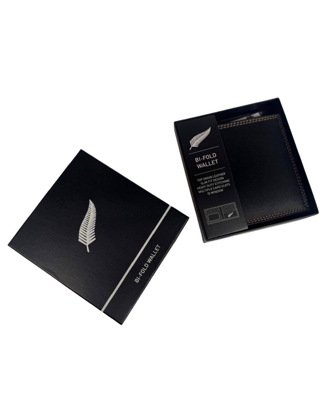 Greenwood Leather “Auckland” Men’s Bifold RFID Wallet – Genuine Leather Slim Wallet with Gift Box