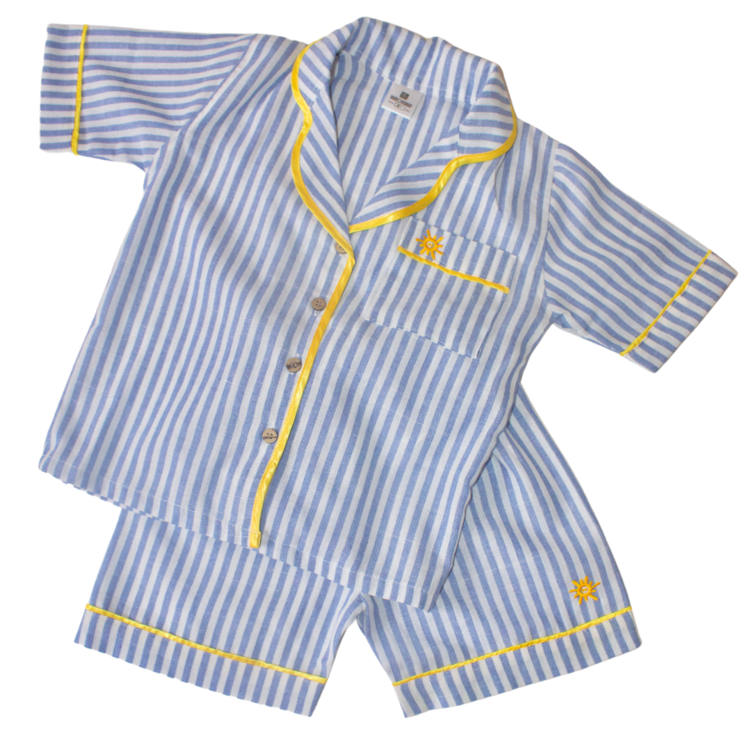 Alex Blue Short Sleeve PJ Pyjama Set