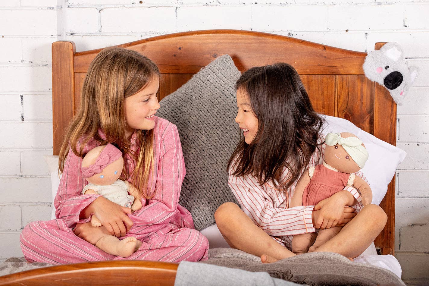 Blake Classic Pink Linen Striped Kids Pyjama Set